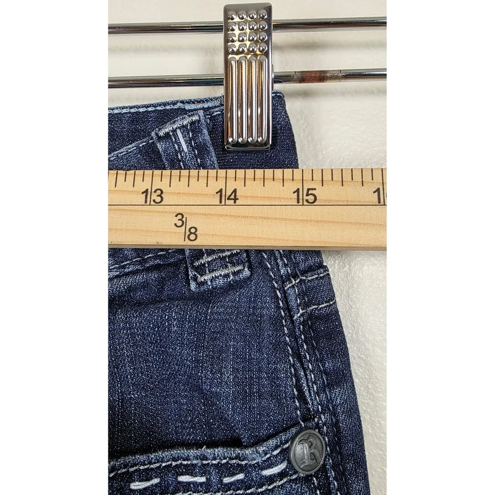 Rock and Roll Cowgirl Jeans Womens Size 27x34 Blue Dark Wash Mid Rise Bootcut